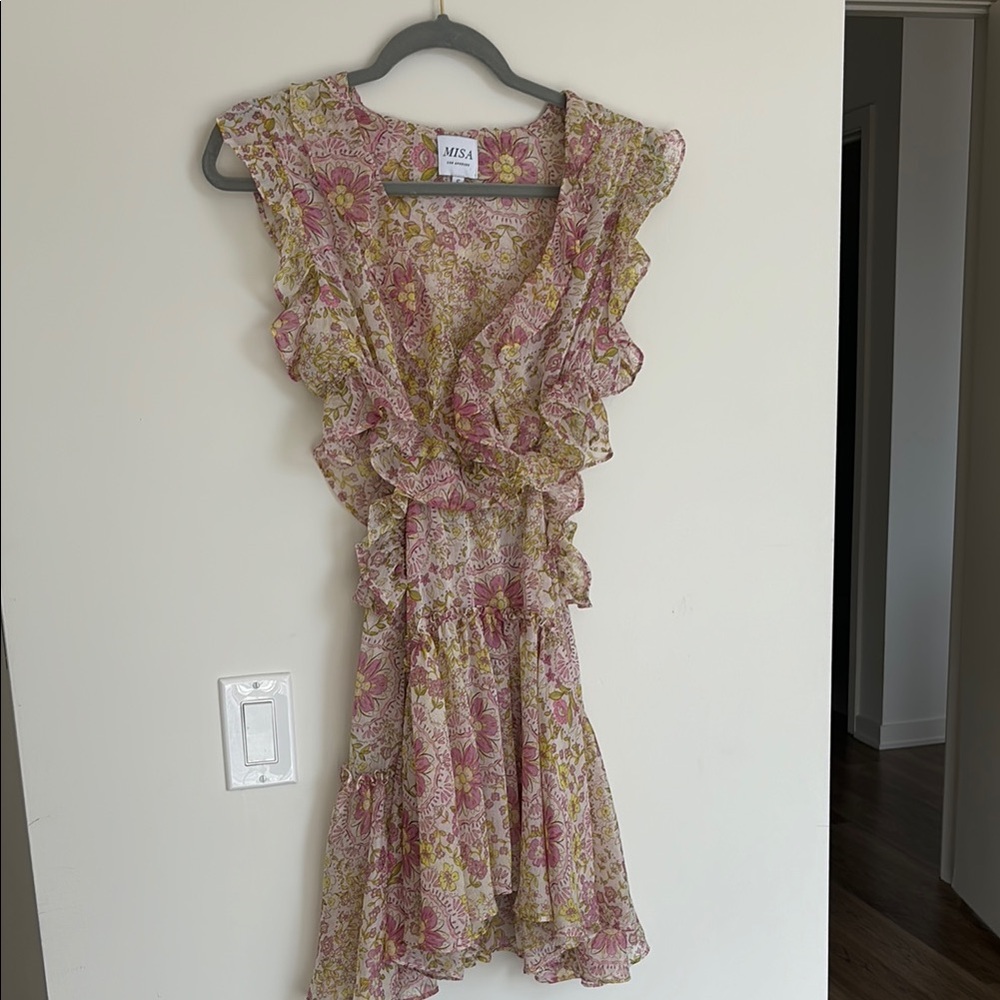 Misa Los Angeles Floral Ruffle Dress